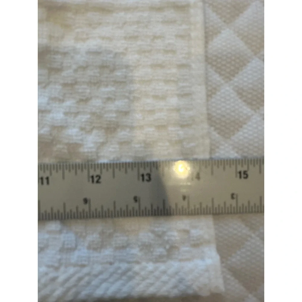 Wealuxe Collection embroidered White Waffle Weave Cotton Hand Towel